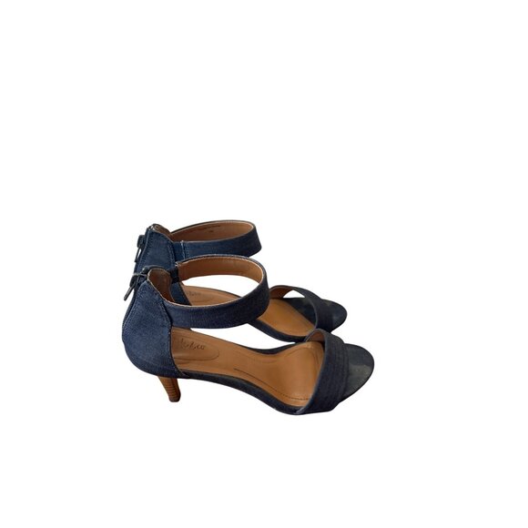 Style & Co Size 7 Business Casual Stylist Denim Block Pump Blue Denim - Picture 9 of 11